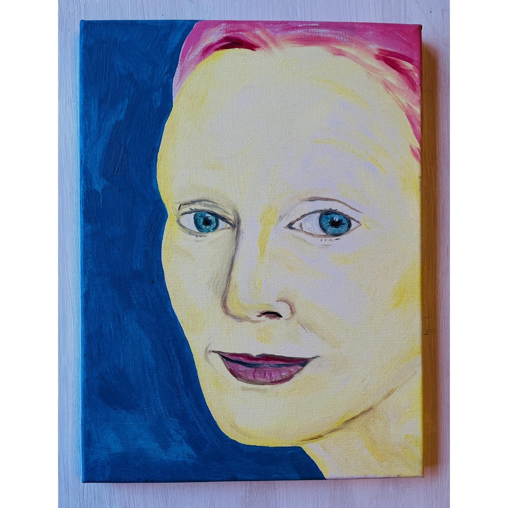 The Face - Original Oil‎ Painting Portrait NOT A PRINT woman OOAK on canvas